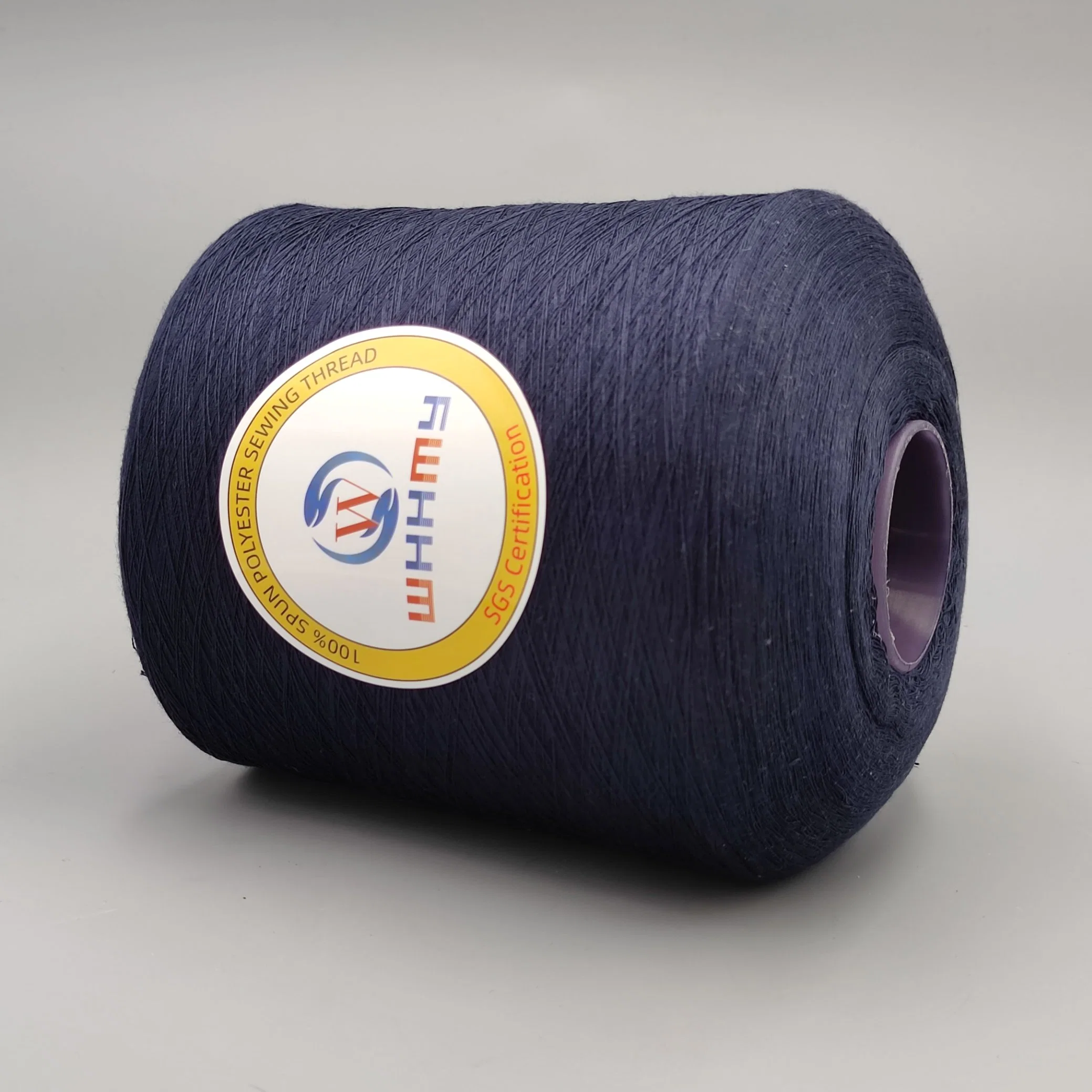 Écologique à haute ténacité de la Chine couleur personnalisée à 100 % filés de polyester à fils teints 40/2 pour fils à coudre