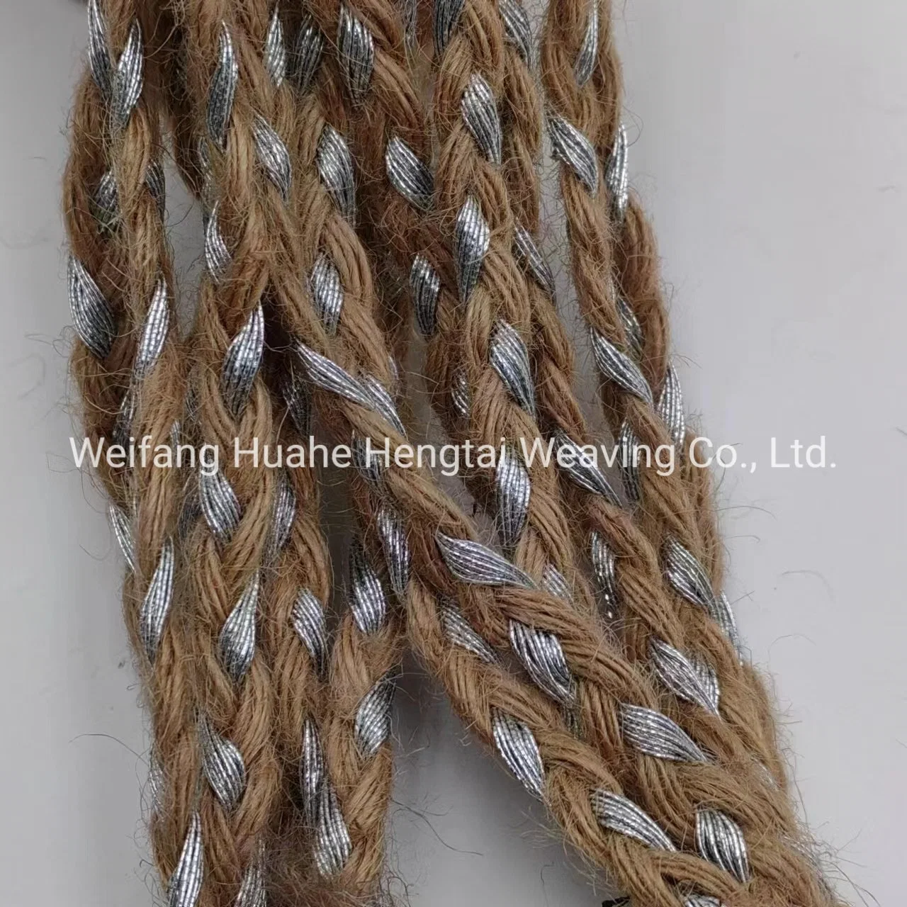 Factory Direct Selling Silver Hemp Rope Christmas Jute Rope