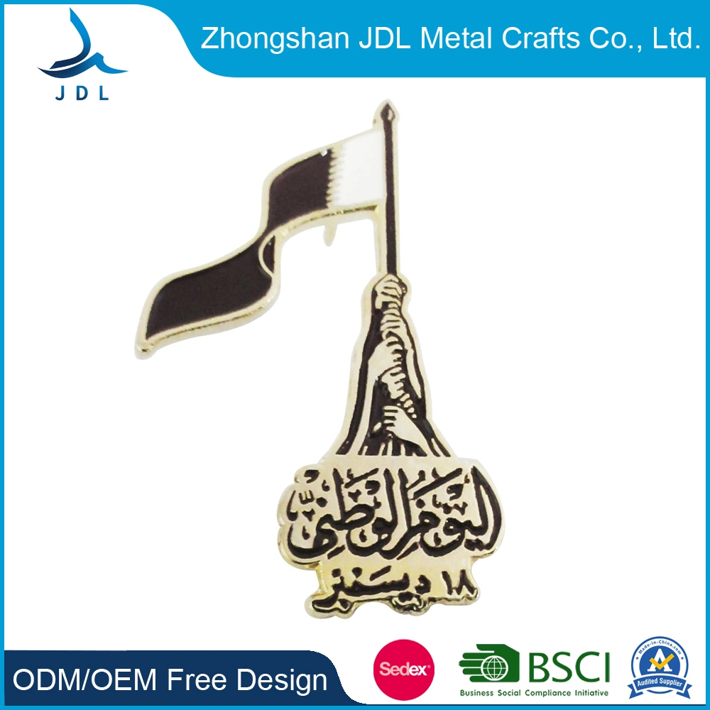 Metal LED Cheap Magnetic Promotional Enamel Malaysia Making Machine Promotional Aluminum Lapel Pin with Safety Pin (473)