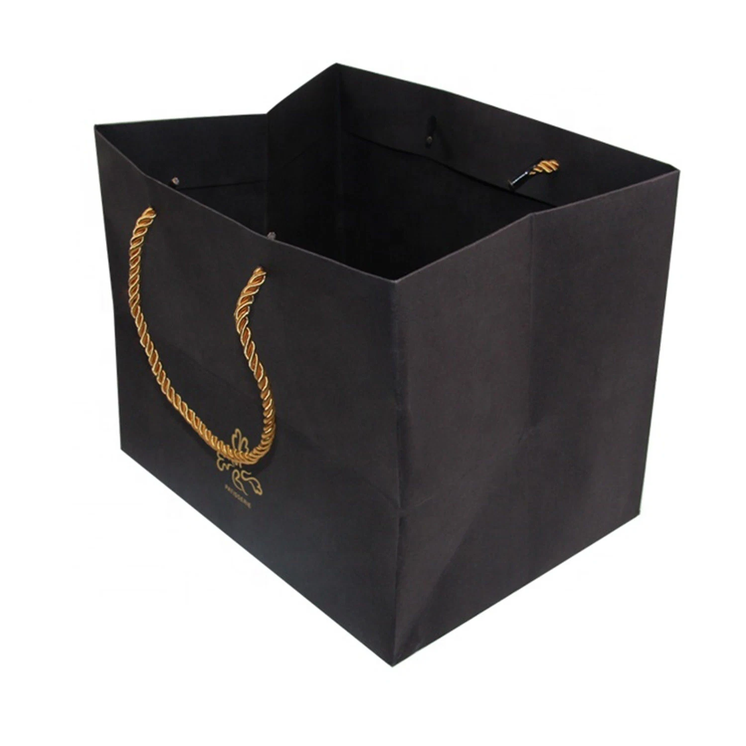 High-End Special Hot Stamp Custom Logo Paper Gift Bag, Takeaway Bag with Cotton Rope Handle