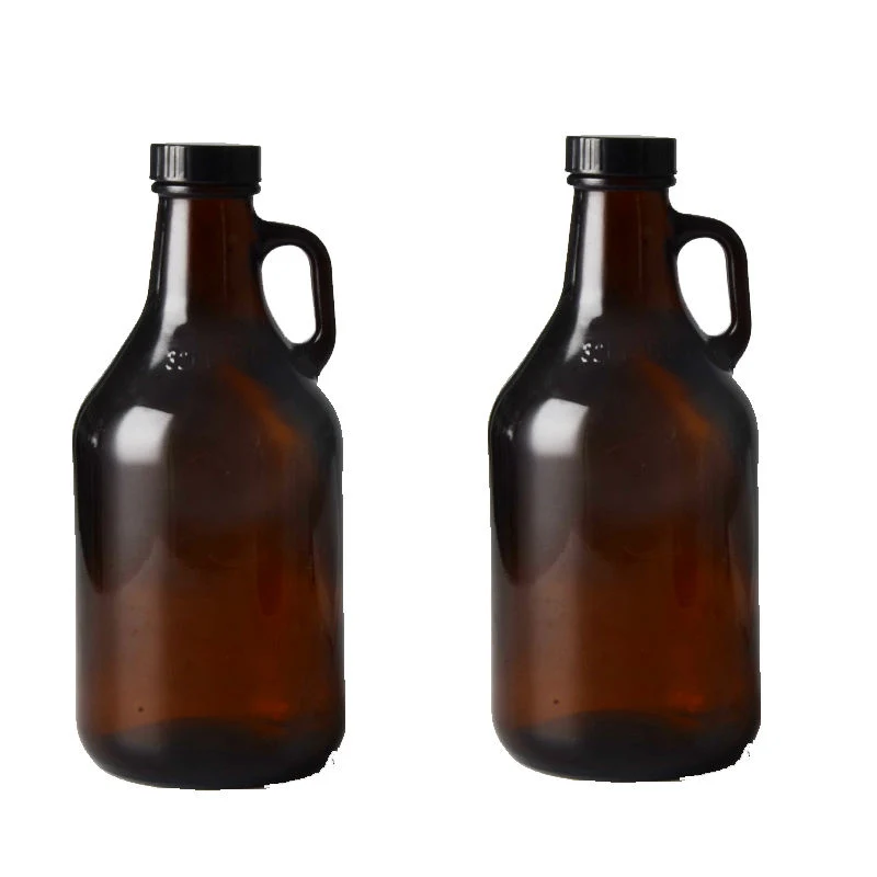 2 litro de cerveja de vidro de armazenagem seladas Âmbar Growler garrafa de vinho da Califórnia