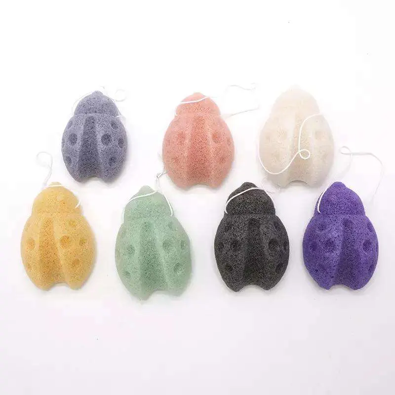 Wholesale/Supplier Reusable Best Quality Heart Natural Smiley Face Baby Shower Compressed Makeup Beauty Blender Cleaning Konjac Sponge for Body Bath