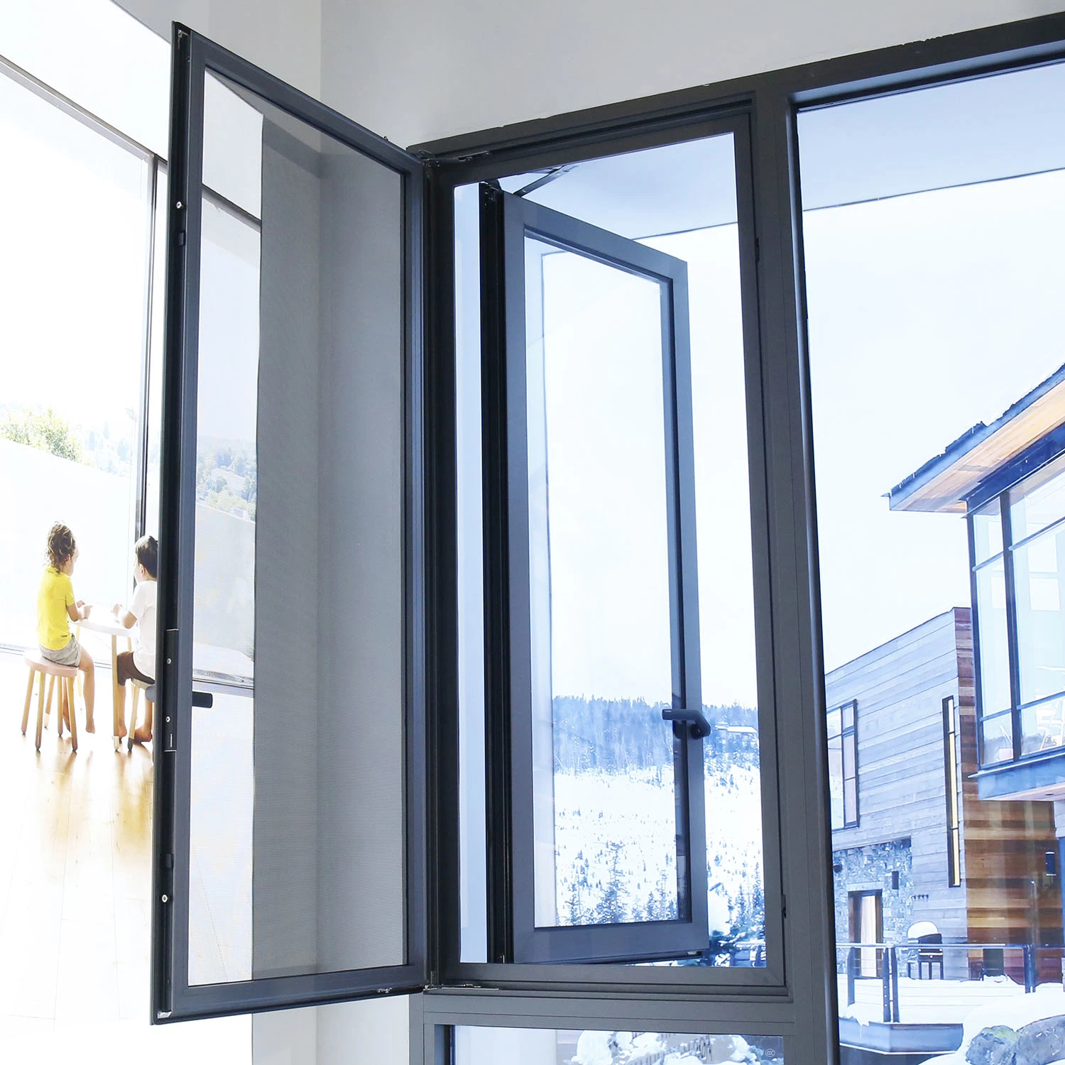 Sixinalu Aluminum Profile House Used Water Proof Tilt and Turn Casement Window