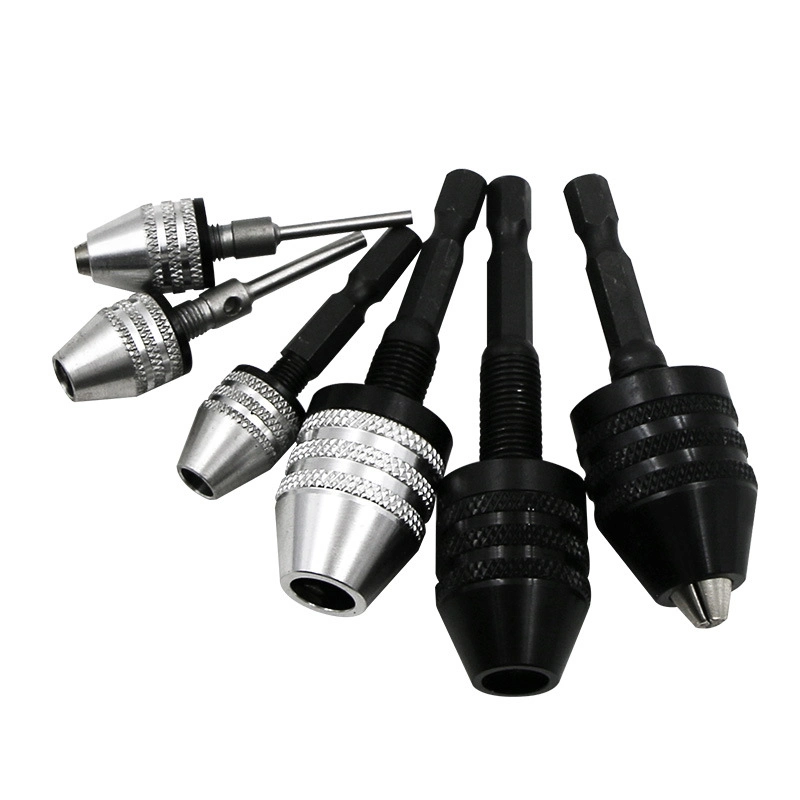 Adaptador de brocas hexagonales eje sin llave portabrocas eje de abrazadera Mini Accesorio de portabrocas