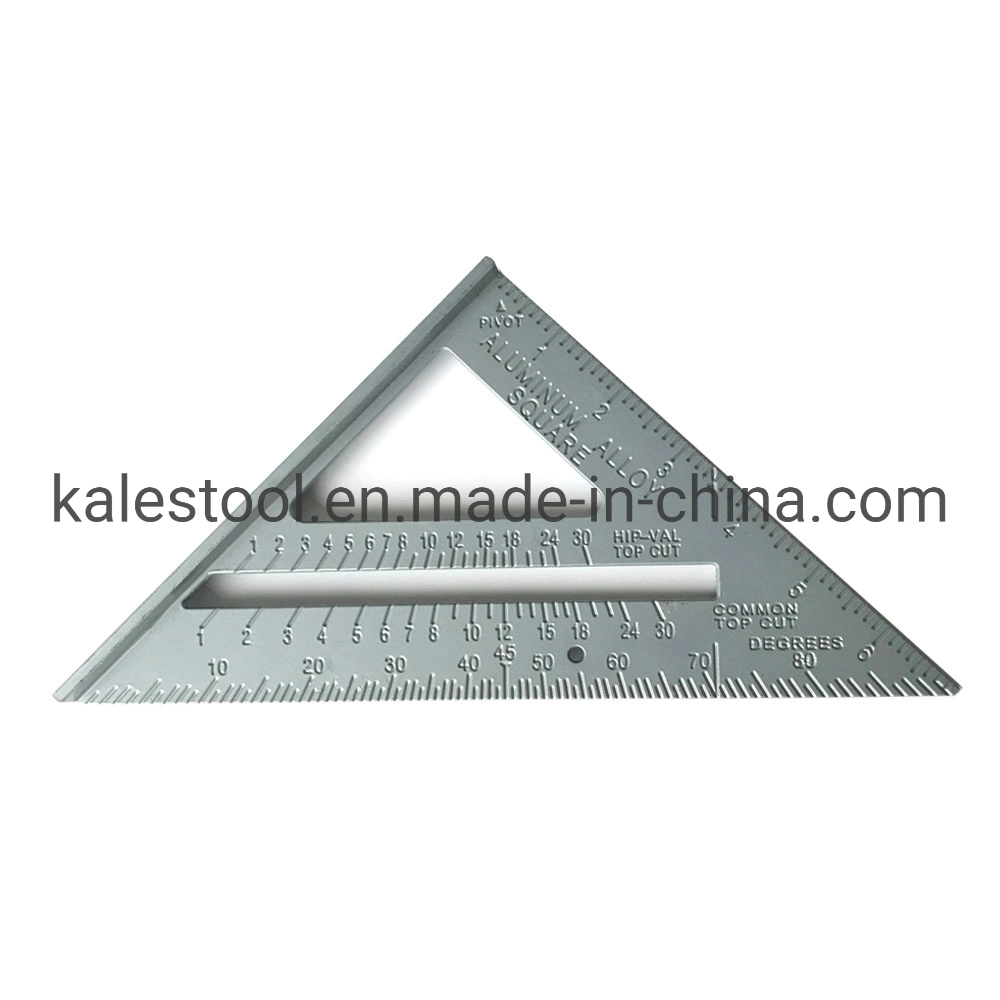 High Quality Woodworking Aluminum Durable Rafter Triangular Ruler Square Try Square