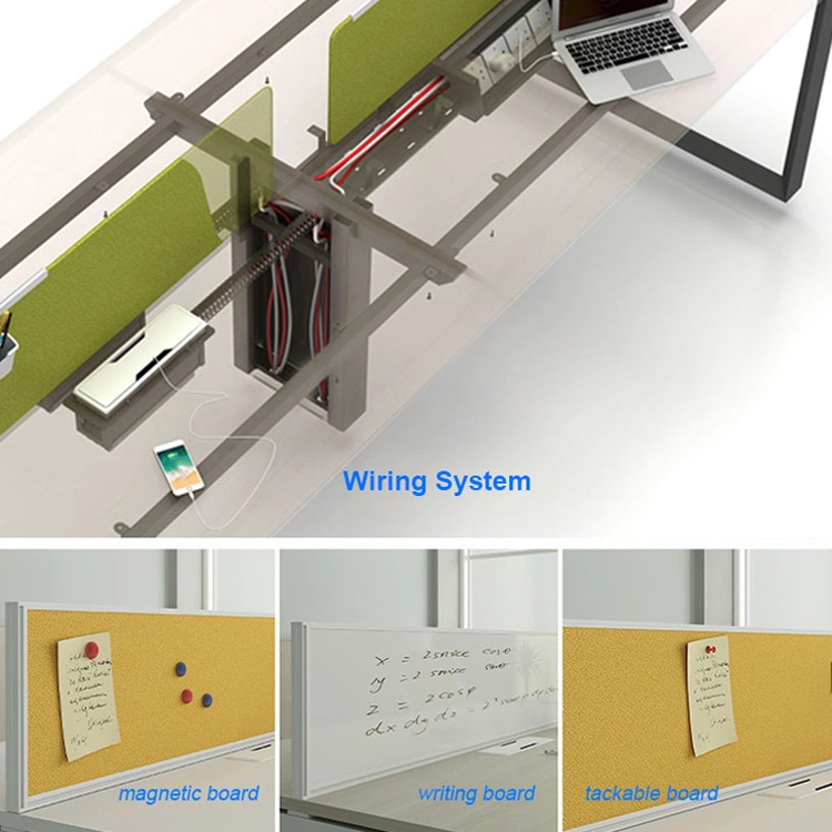 Fabricantes de móveis de escritório MFC 6 pessoa Mesa moderna Long Office Recepção