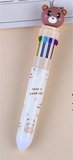 Hot Selling Ten-Color Cartoon Bear Ballpoint Pen