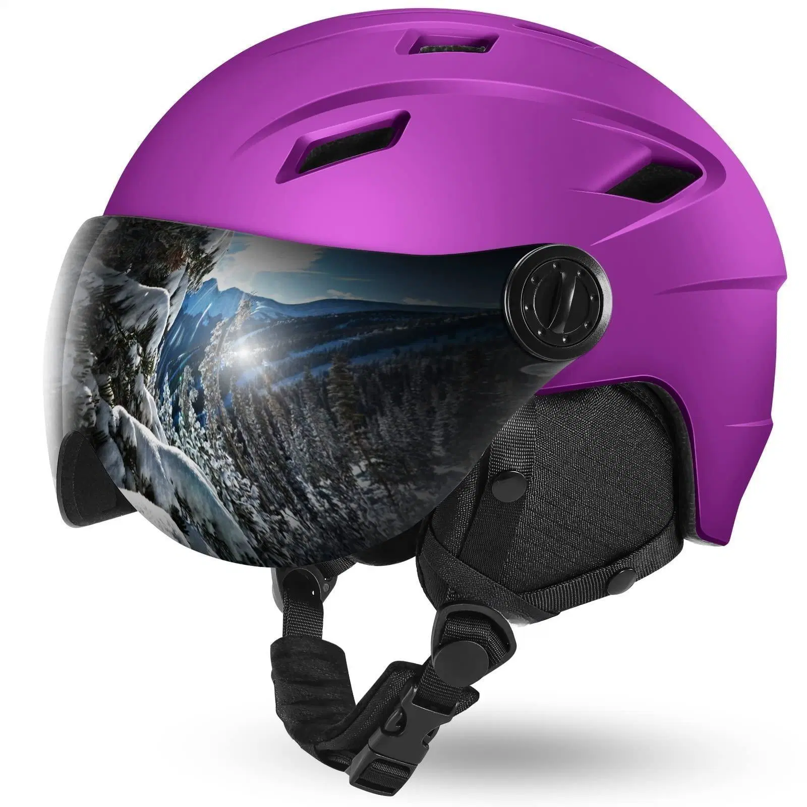 Men Women Light Weight Snowboard Detachable Goggles Set Ski Helmet