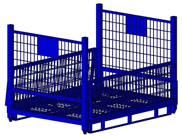 Outdoor Galvanized Foldable Collapsible Metal, Steel Storage Welded Cage, Storage Cage