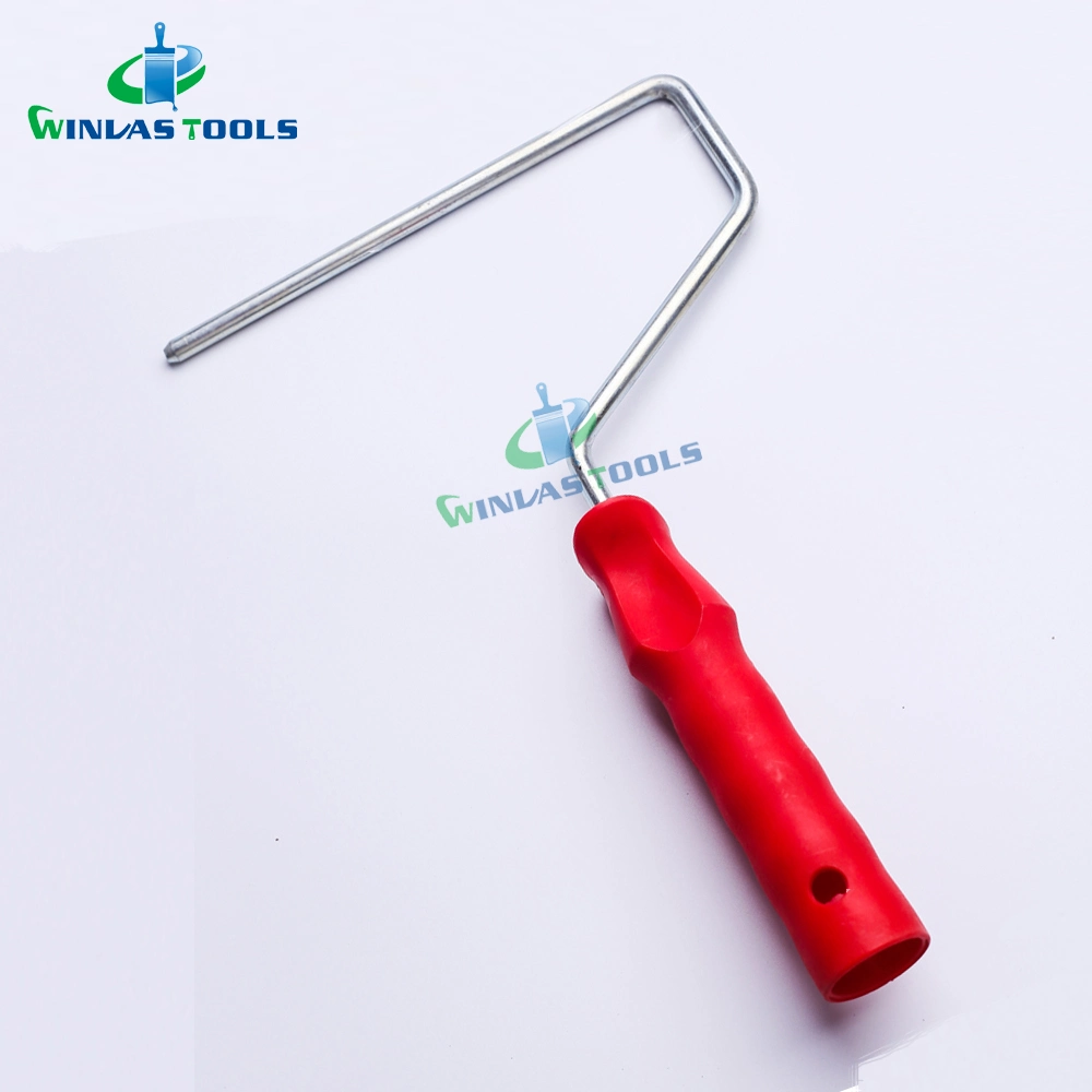 Red Plastic Grips 180mm Paint Roller Brush Handle