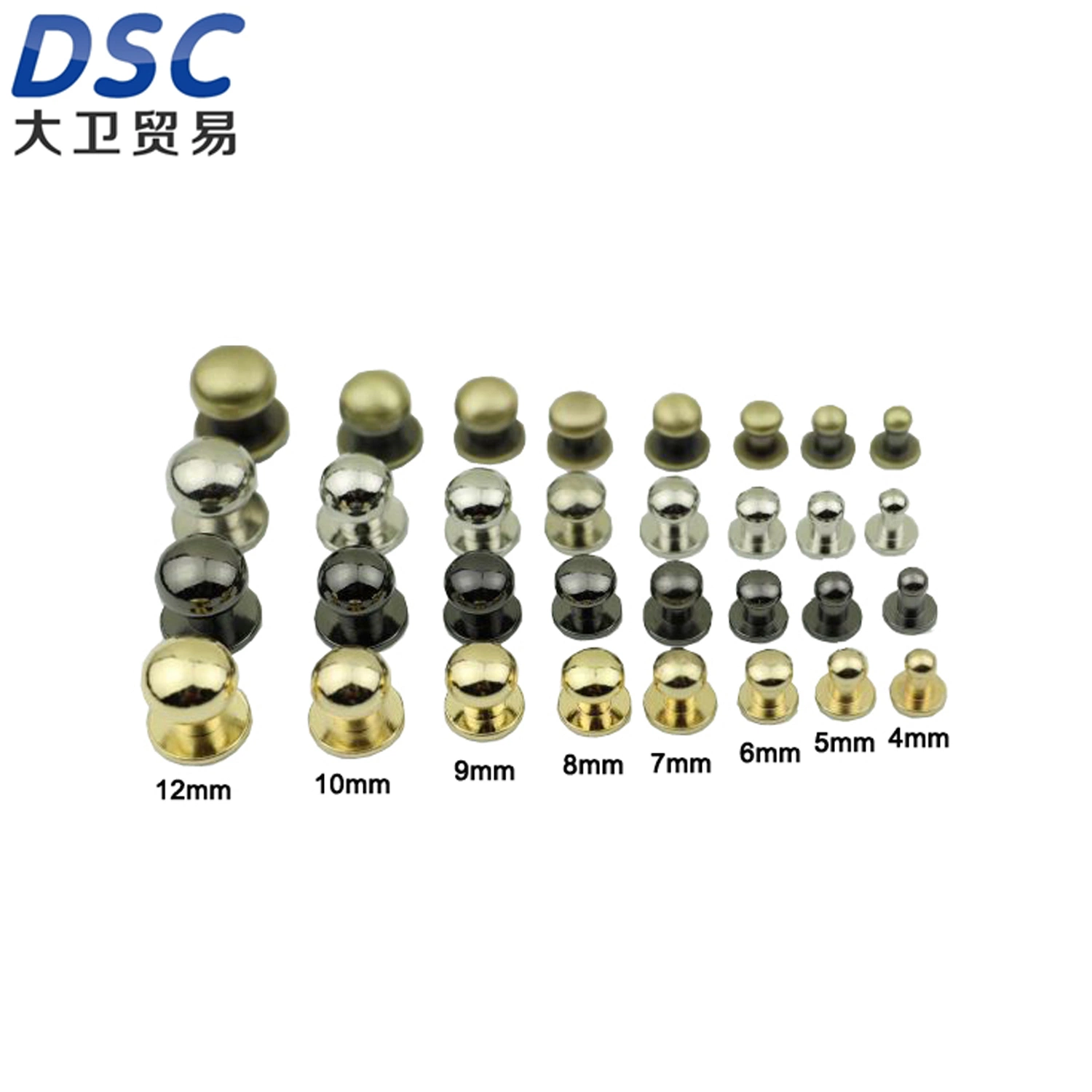 Bags Custom Color Brass Metal Accessories Decorative Metal Stud