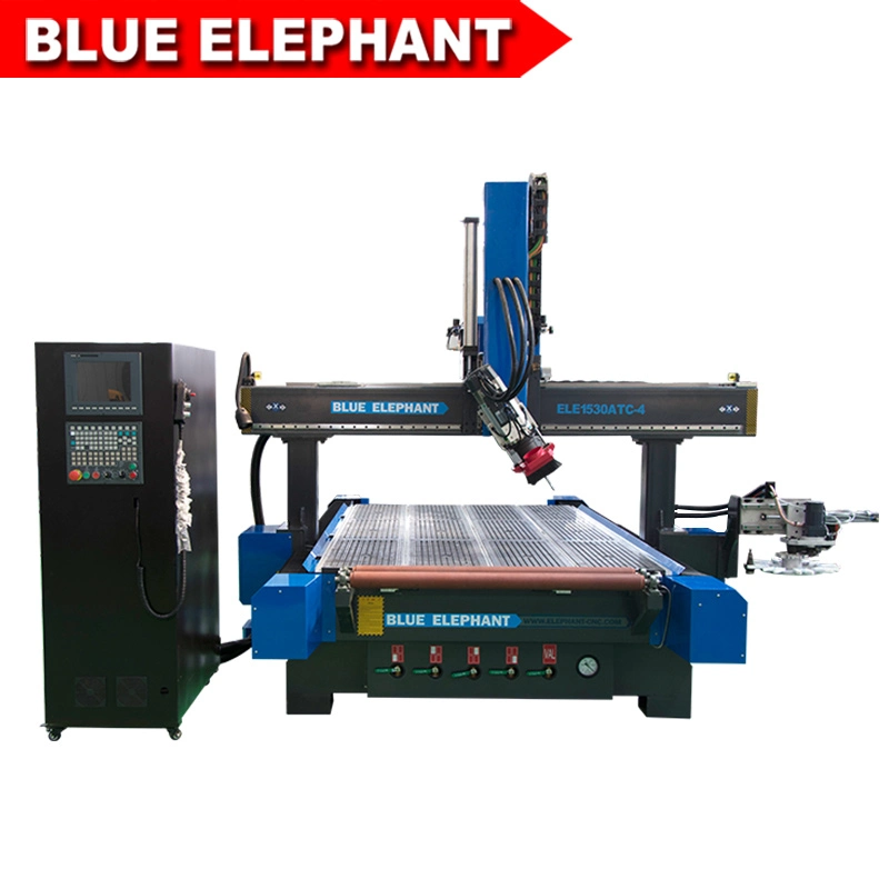 Jinan 1530 ATC 4 axes CNC routeur CNC la gravure de bois de la Machine Outil de type carrousel changeur pour la vente en Israël