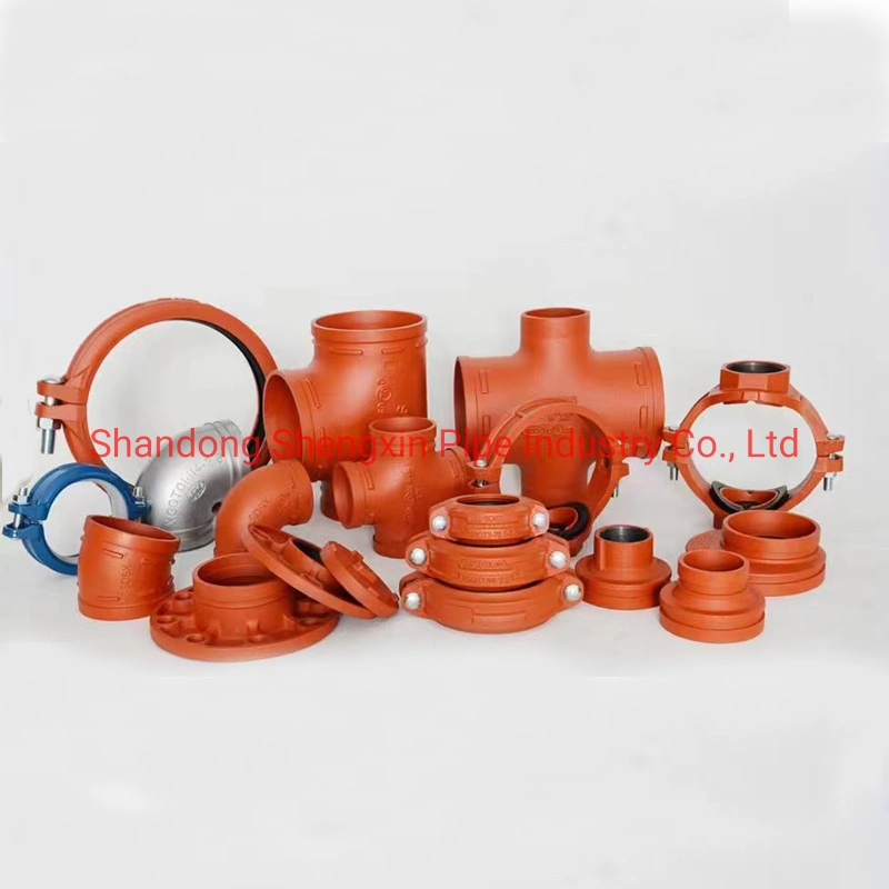 FM, UL Ductile Iron Grooved Fitting/ Elbow for Fire Protection Epoxy Red