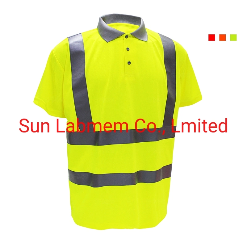 Hi-Viz Camisetas Ropa de trabajo Ropa de trabajo Ropa de trabajo de seguridad de las camisas de polo