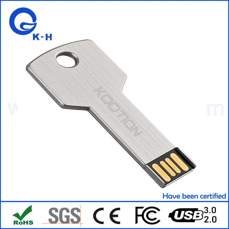 Custom Metal USB Flash Memory Disk 2.0 16GB Key Shape