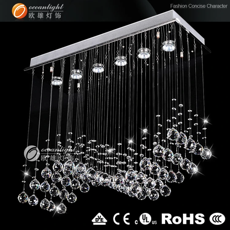 Lustres de cristal LED moderna iluminação pendente do Teto (OM715)