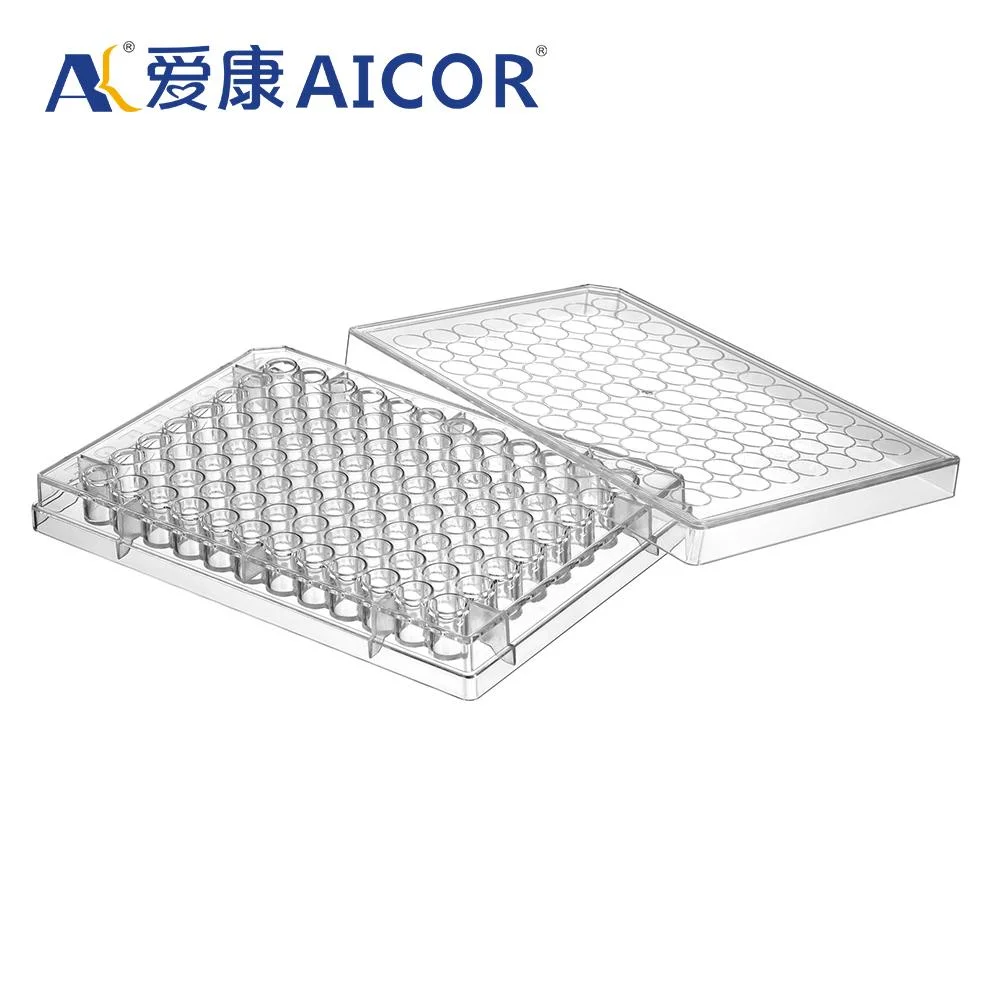 Wholesale Transparent PS Disposable Plastic Rectangle Bacterial Cell Petri Dish 96 Holes Culture Plate Dish