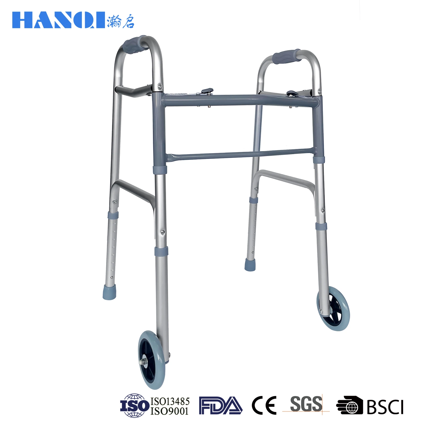 Aluminio movilidad SIDA altura ajustable Walker Rollator equipos médicos para Ligero para discapacitados