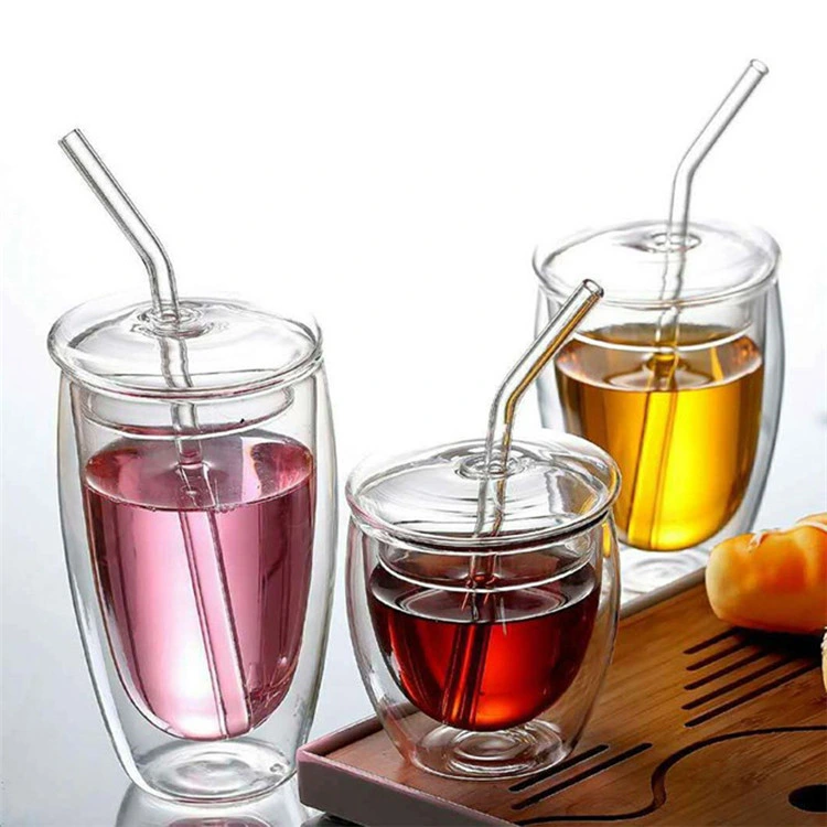 80ml 150ml 250ml 350ml 450ml 550ml 650ml Heat Resistant Borosilicate Double Wall Glass Kitchenware Glassware Coffee Tea Water Milk Wine Beer Drinking Cup Mugs