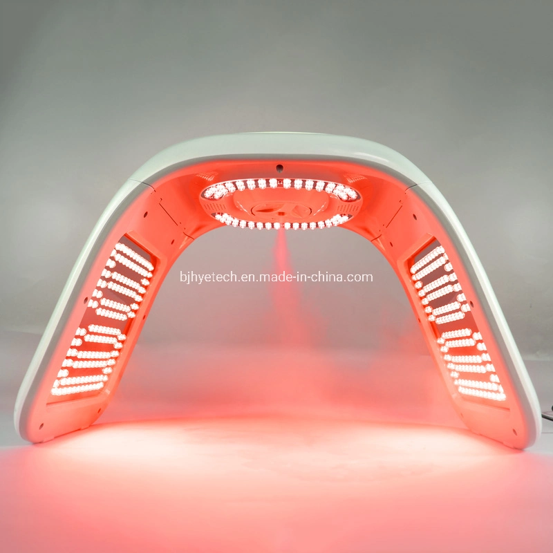 وسادات جهاز طهو البخار Nano Lamp 8 Color Lamp ذات اللون الصغير بتقنية Wrinkle LED قناع الوجه بالتوقيت الباسيفيكي للحزام قناع الجمال ضوء أحمر LED الوجه قناع 5د