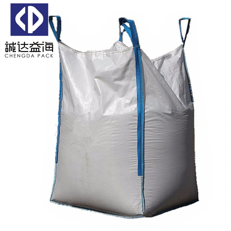 White Polypropylene Woven 1 Ton 1000kg Big Container Bulk FIBC Bag for Sand Stone Fish Chicken Cattle Feed Food Chemical Industry Agriculture Grain Corn