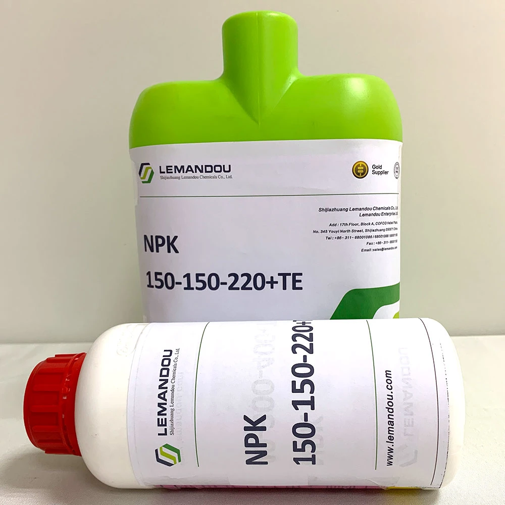 Precio de fábrica fertilizantes soluble fertilizante NPK 150-150-200+Te fertilizantes líquidos