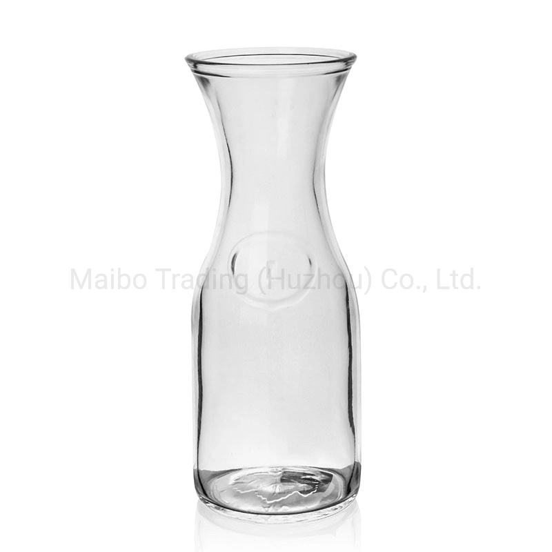 Middle Size Glass Carafe Pot Bottle 600ml Custom Logo Cold Water Milk Drinking Glass