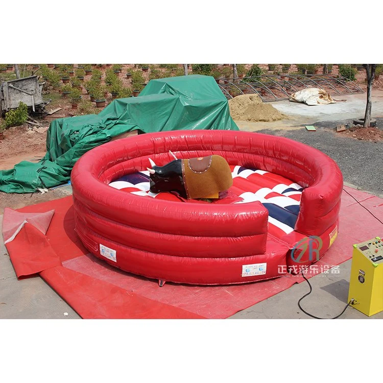 Outdoor Sports Games Inflatable Mechanical Rodeo Bull Adults Electric Bull Riding Machine for Amusement Park