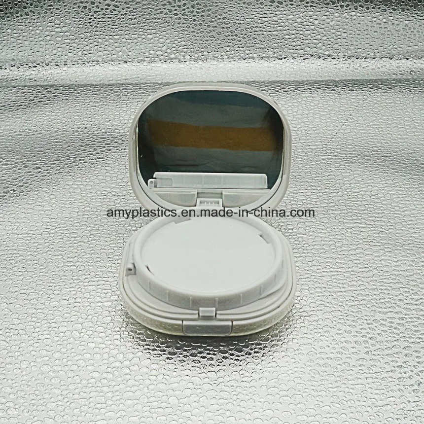 Round plastic Bb or Cc Cosmetic Cream Powder Case