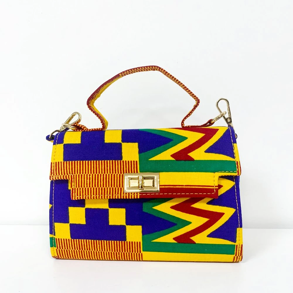 Manufacturer OEM Cross Shoulder Designer Crossbody African Print Lady Bag Fashion African Women Bag