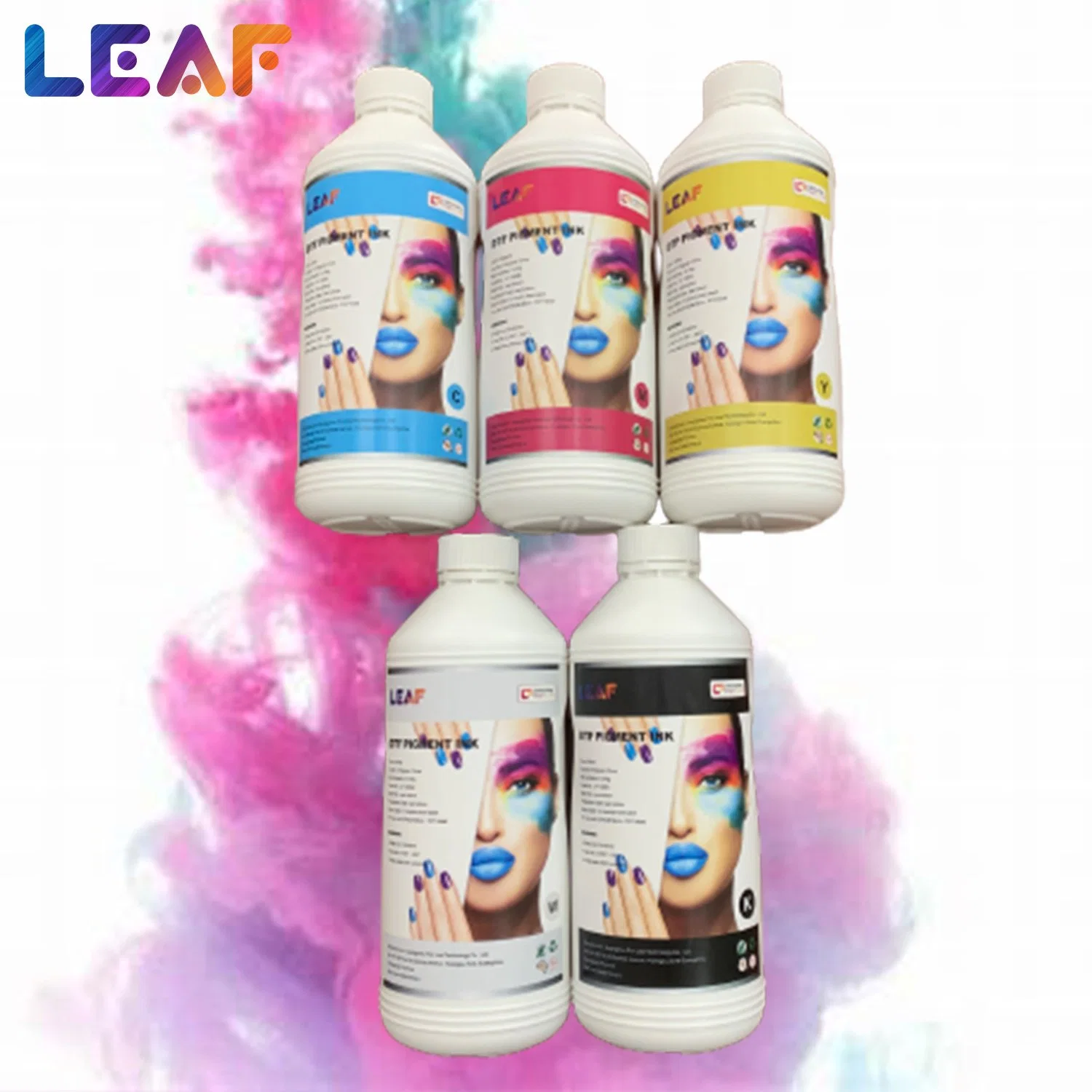 LEAF 2023 Fashion color DTF Pigment ink for Clothing and Fabrics with high quality and factory price