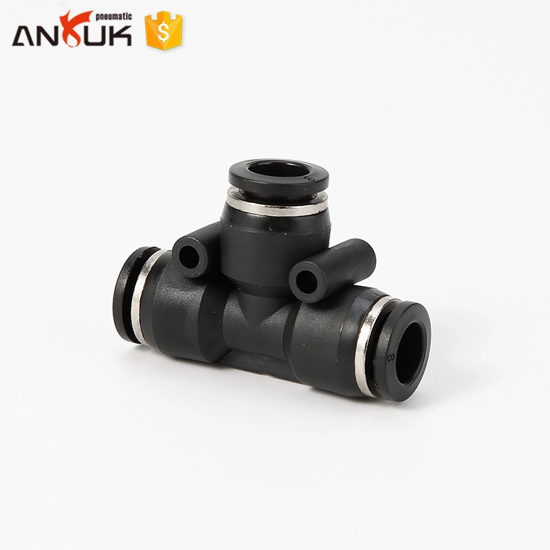 Pneumatic Fittings Quick Connector Plastic PE Type T Fittings