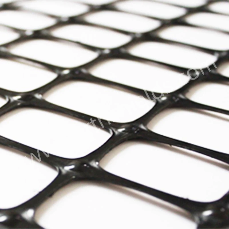 Black Fiberglass Polyester PP Geogrid Triaxial