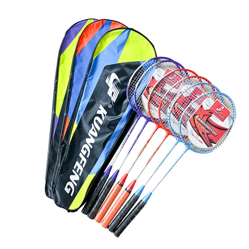 Wholesale Indoor Outdoor Sports Customized Brand Aluminum Carbon Badminton Racket Set