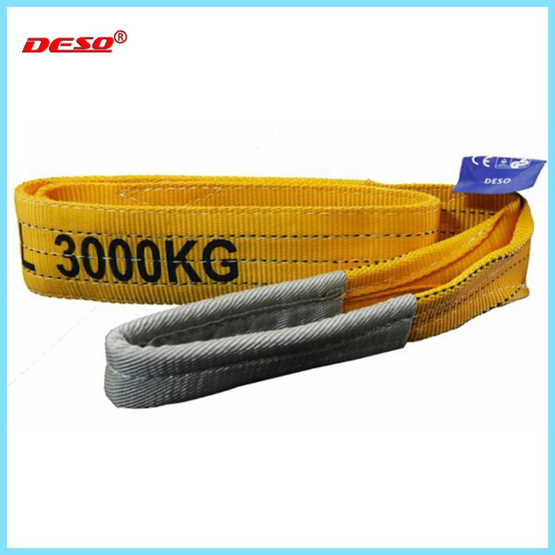 10 Ton PE Flat Webbing Sling Lifting Belt Color Code Lifting Belt Sling 6m Flat Braided Lifting Slings