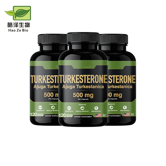 Ajuga OEM Turkestanica Turkesterone Extracto de un 10% de personalizar la etiqueta privada de 2% de las cápsulas de Turkesterone