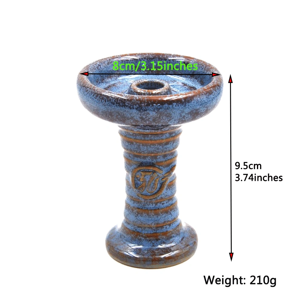 Babilon Narguile Chicha Cachimbo Primary Colors Deep Holes Hookah Bowl in Smoking Pipe Ceramic Bowl Charcoal Holder