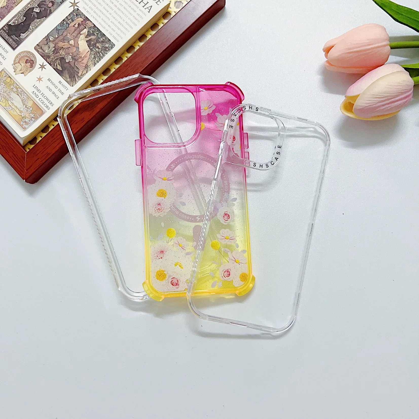 Fashion Transparent TPU Mag Safe Magnetic Phone Cases Magnetic Wireless Phone Covers Cases for iPhone 13 14 PRO Max 12 11 Plus