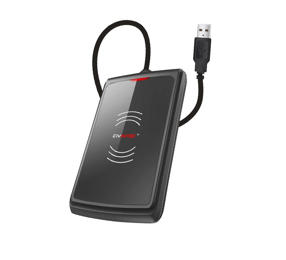 13.56 MHz USB Contactless NFC RFID Card Reader with Encrypted Sam Slot, with Sdk