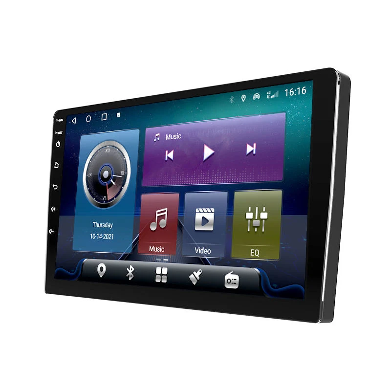 Lecteur de système radio multimédia de voiture Android 10.0 8 de 10,1 pouces Avec navigation GPS pour lecteur vidéo universel de voiture DVD portable Lecteur radio de poche