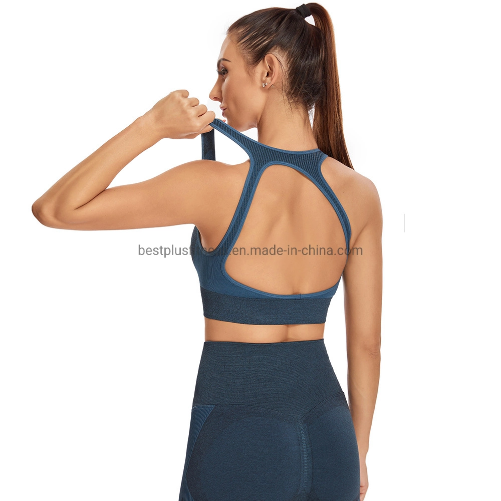 Exercise Outfits for Women 2 Pieces Seamless Yoga Sports Fitness Workout Set Sportswear Gym Clothes