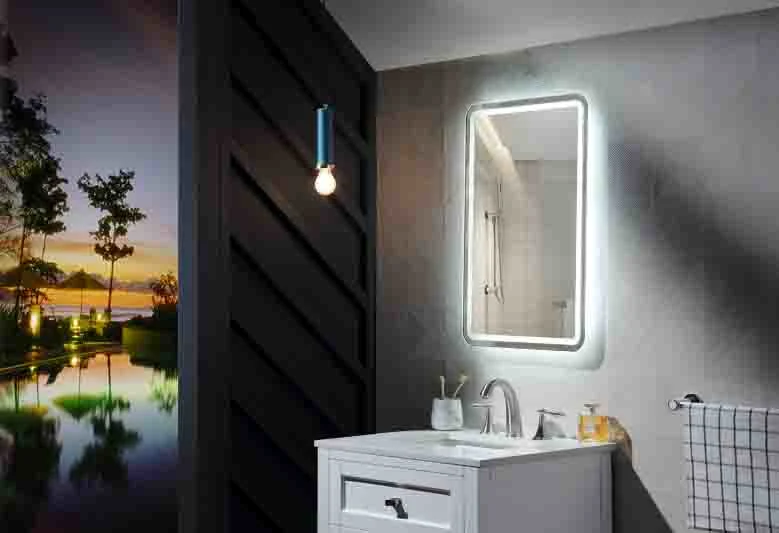 La decoración del hogar al por mayor de la luz de la pared de la luneta de tocador de lujo Muebles de Salón baño LED Cosmotic maquillaje Espejo inteligente con pantalla