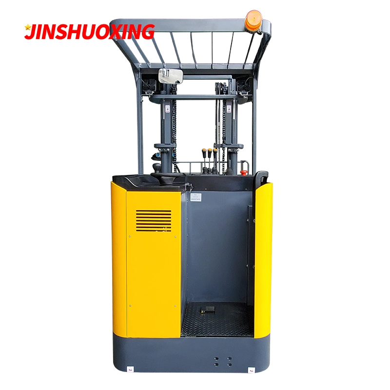 Sit-Down Electric Reach Forklift 1ton 1.5ton 2ton Electric Reach Truck for Warehouse