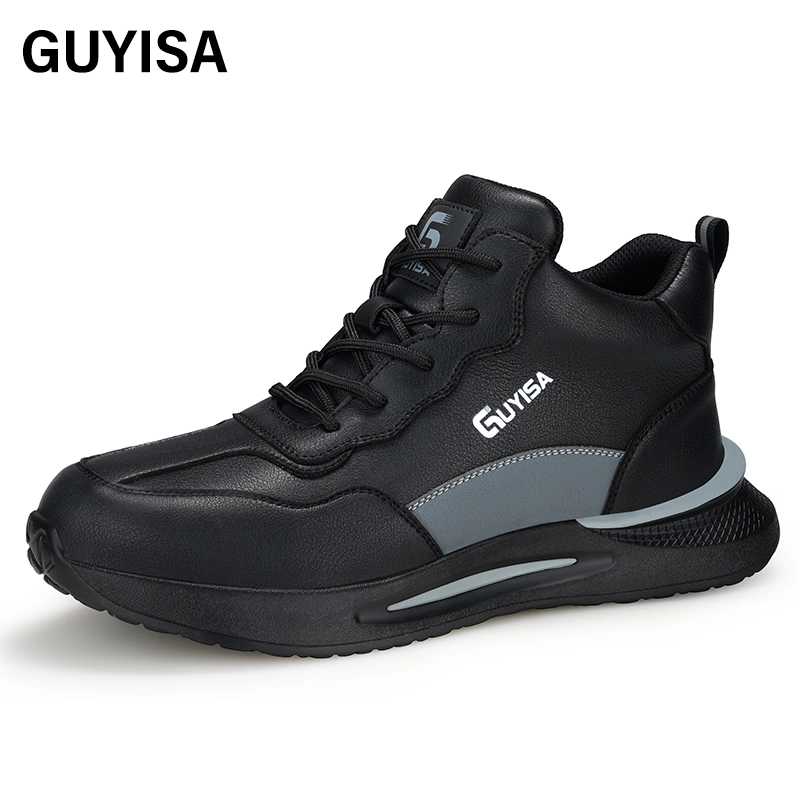 Guyisa 2022 Chaussures de plein air respirable et personnalisable Soft Men's Sports Steel Toe Chaussures de sécurité