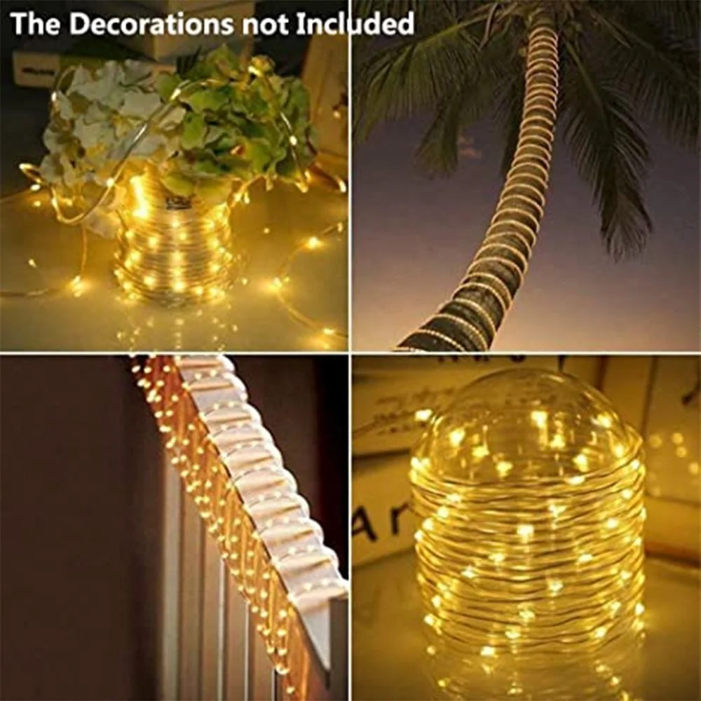 Christmas Remote Control 8 função Solar String Fairy LED Lights