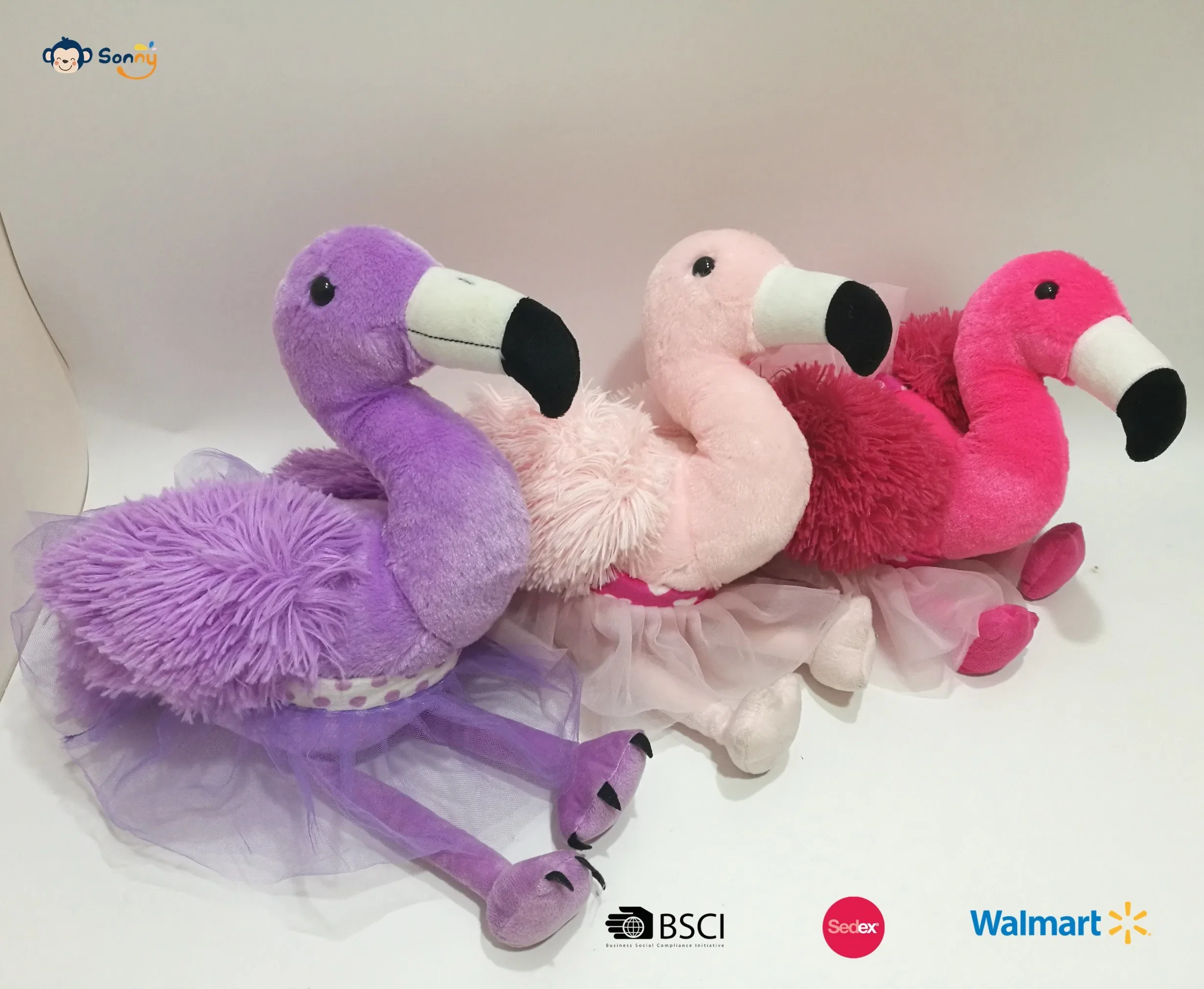 30 Cm New Adorable Embriodery Flamingo Plush Toy Best Gift for Birthdays & Home Decoration