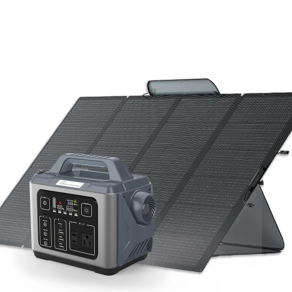 Prix de gros Station d'alimentation portable hors réseau 300W 299Wh avec batterie portable et panneau solaire pliable.