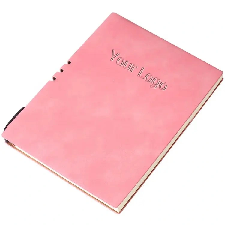 Customized Logo Printing A5 Size Business Notepad PU Leather Notebook with Pen Slot