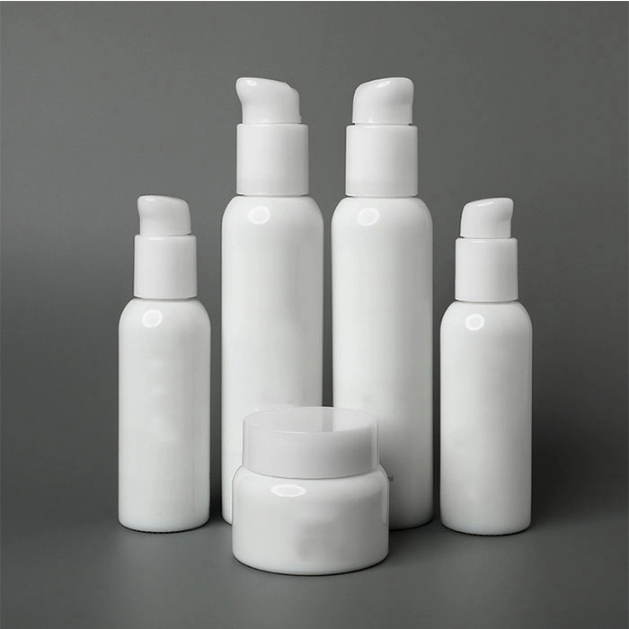 30/50/120ml Cosmetic Package Set White Plastic Lotion Pump Cream Jar Bottle with Tube and Cap