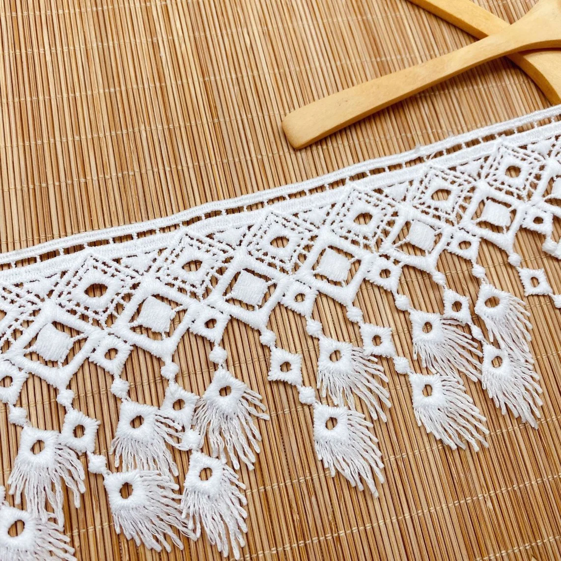 Milk Silk Lace Side Bar Code Must Be Fan-Shaped Hollow Square Garment Accessories Hanging Lace